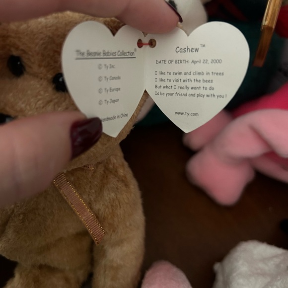 Rare TY Beanie Babie Cashew with tag errors and tush stamp - Picture 5 of 5